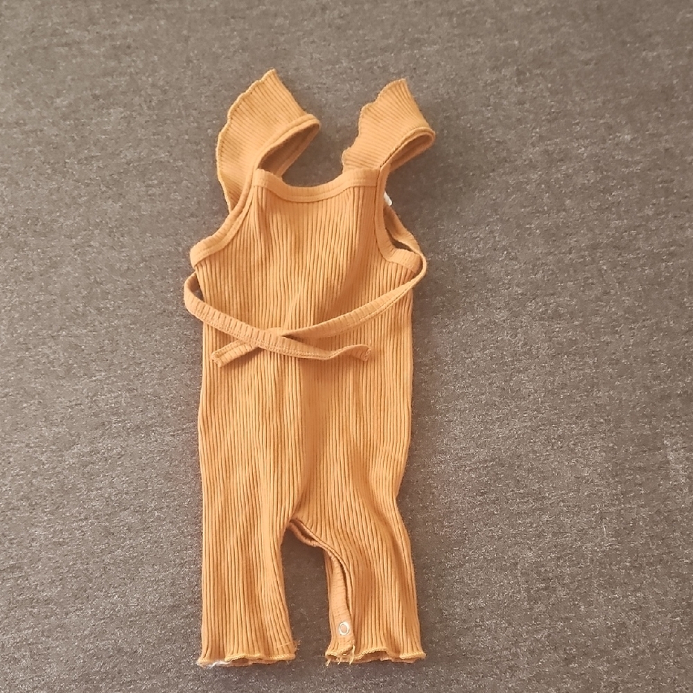 Ribbed Tan Kids One Piece